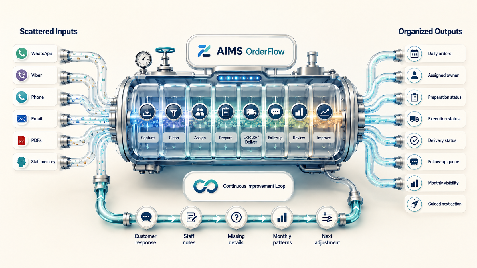 AIMS CommerceFlow quote and order pipeline